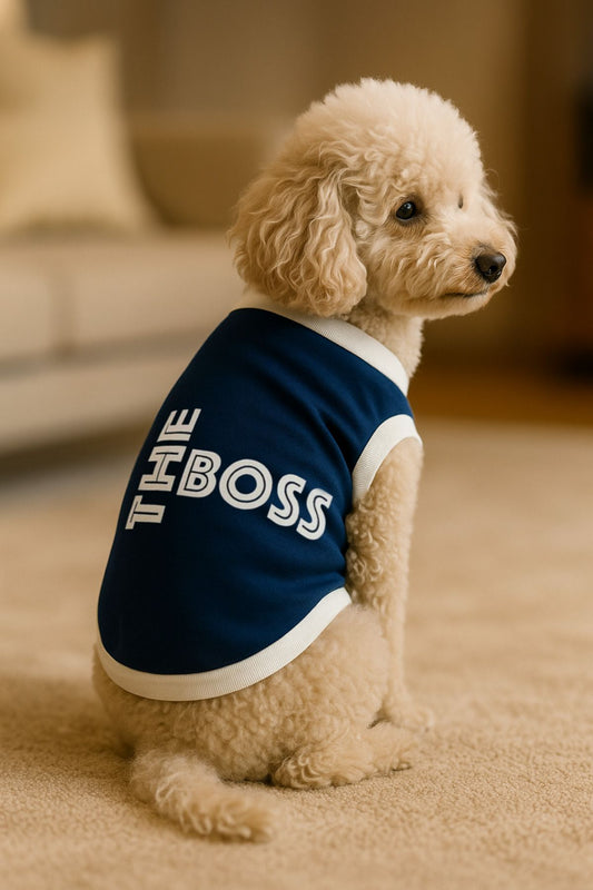 Yeni Sezon Köpek Ve Kedi Kıyafeti & Elbisesi - Lacivert The Boss