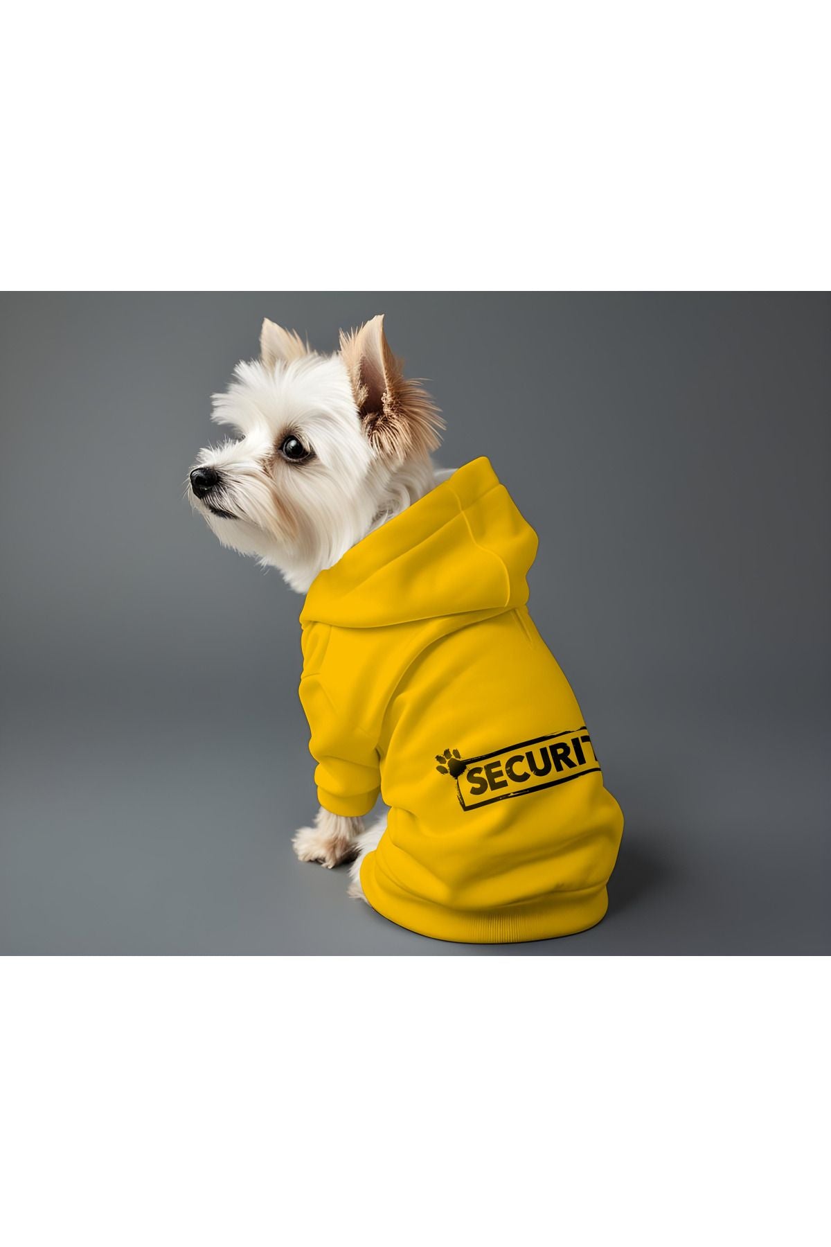 Kedi ve Köpek Kıyafeti & Elbisesi - Sarı Hoodie Security