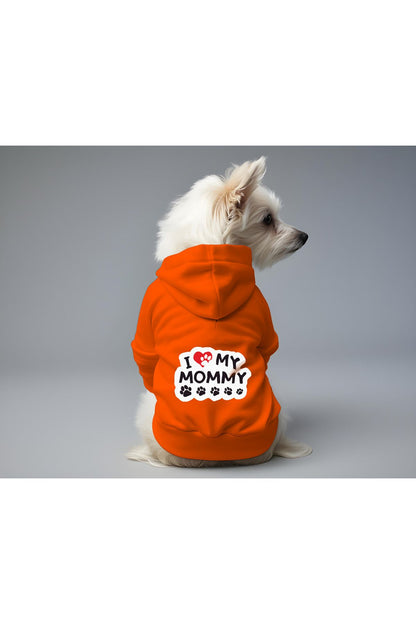 Kedi ve Köpek Kıyafeti & Elbisesi - Turuncu Hoodie I My Mommy